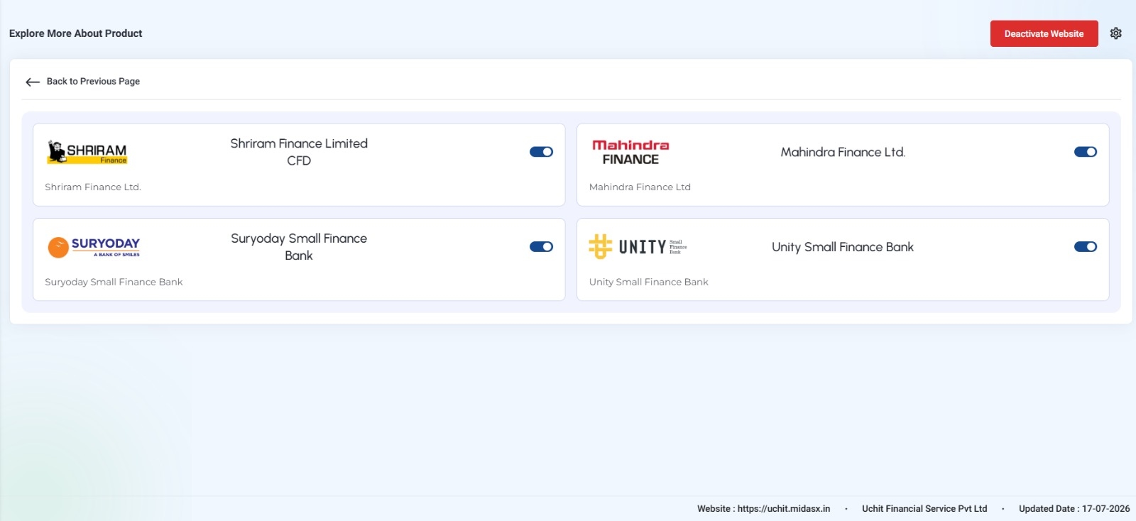 Fixed Deposits Dashboard